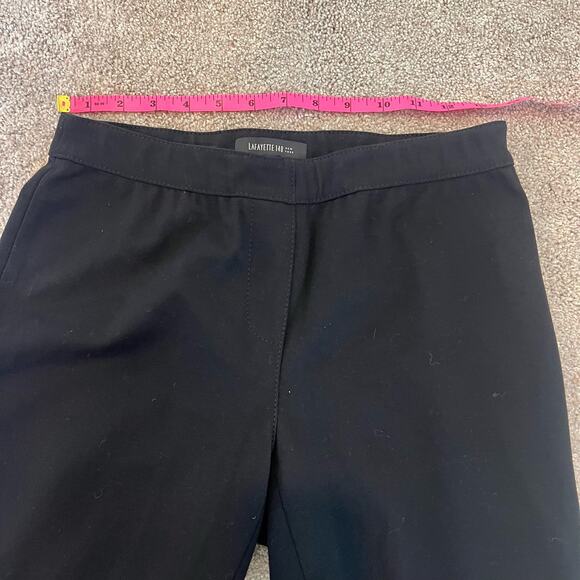 Lafayette 148 New York Women's Black Pull On Straight Leg Trouser Pant Size S - Picture 9 of 11